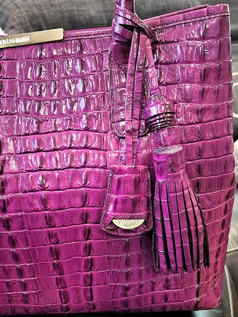 Brahmin Medium Asher Tote in Purple Potion Melbourne Purple Potion Melbourne - Picture 6 of 7